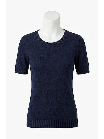 Nic + Zoe Easy Scoop Neck Sweater Tee in Dark Indigo (view 1)