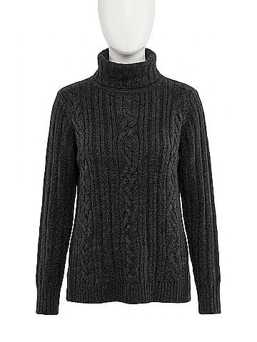 Gretchen Scott Designs Cable Car Sweater in Black (view 1)