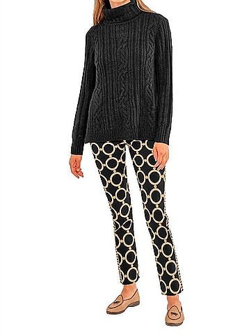 Gretchen Scott Designs Cable Car Sweater in Black (view 2)
