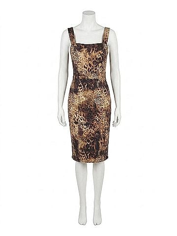 Ramy Brook Printed Tamera Denim Midi Dress in Leopard (view 1)