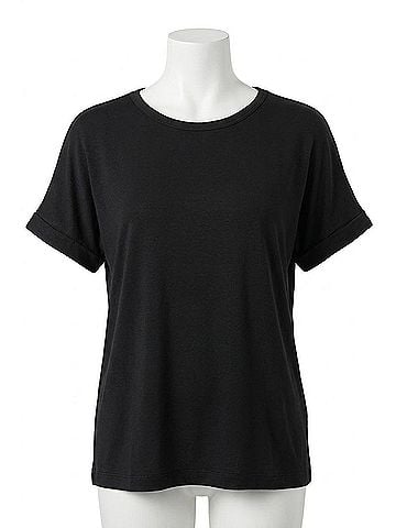 Be Cool Women's Everyday Modal Short Sleeve Top in Black (view 1)