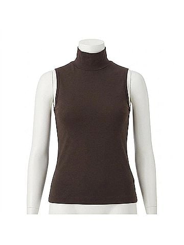 Rag & Bone Women's Irina Ponte Turtleneck Tank Top in Brown (view 1)
