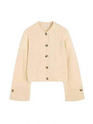 By Malene Birger Cierrou Soft Cardigan in Vanilla Cream (view 1)