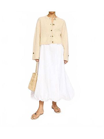 By Malene Birger Cierrou Soft Cardigan in Vanilla Cream (view 2)