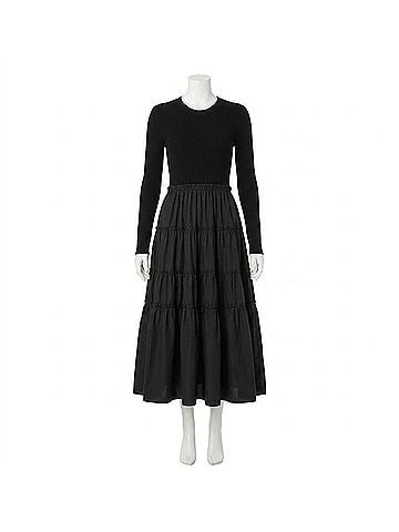 Brochu Walker Ava Tiered Dress in Black Onyx (view 1)