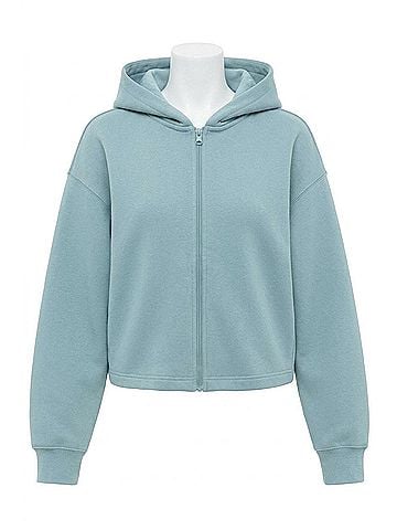 Another Love Women's Kaia Zip Up Hoody in Hazy Aqua (view 1)