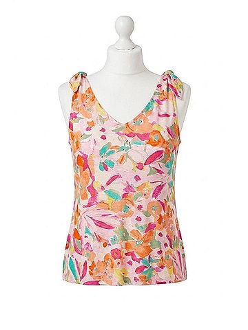 Tribal Parris Printed Sleeveless Top in Multicolor (view 1)