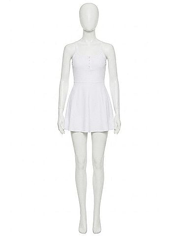 Beach Riot Ari Dress in White Waffle (view 1)