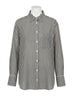 FRAME Stripes Blue The Oversized Pocket Shirt in Navy Multi Size XL - photo 1