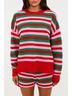 Beach Riot Stripes Red Callie Sweater in Ruby Stripe Size S - photo 3