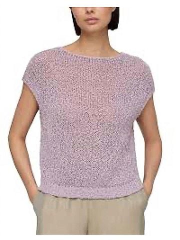 Lafayette 148 New York Sleeveless Knit Sweater Top in Lavender Tint (view 2)