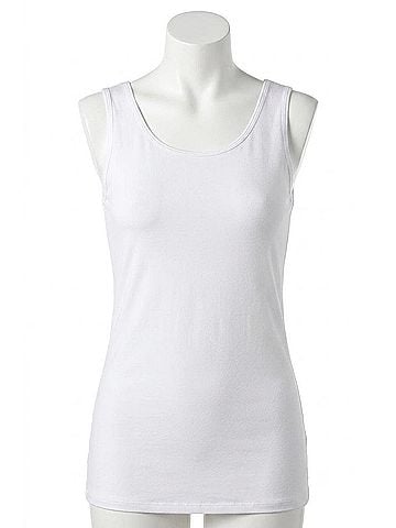 Frank Lyman Design Winley Knit Sleeveless Tank Top in White (view 1)
