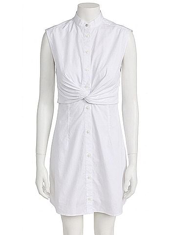 Rag & Bone Louisa Cotton Poplin Mini Dress in White (view 1)