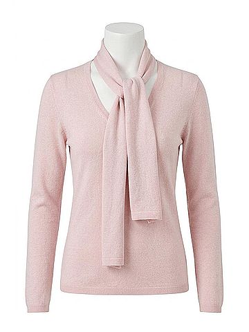 Minnie Rose Scarf Detail Top in Pink (view 1)