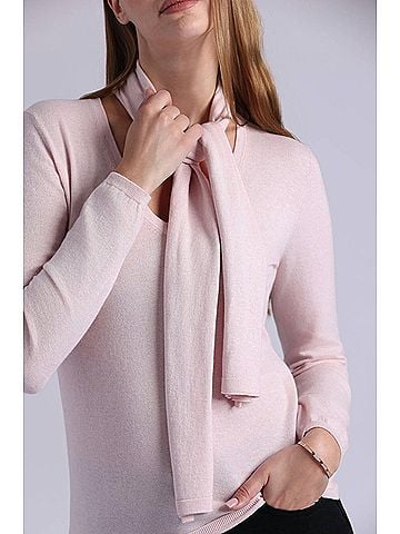 Minnie Rose Scarf Detail Top in Pink (view 2)
