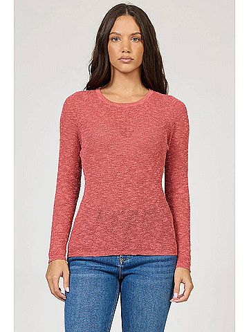 Dear John Edina Lightweight Knit Top in Deep Terracotta (view 2)
