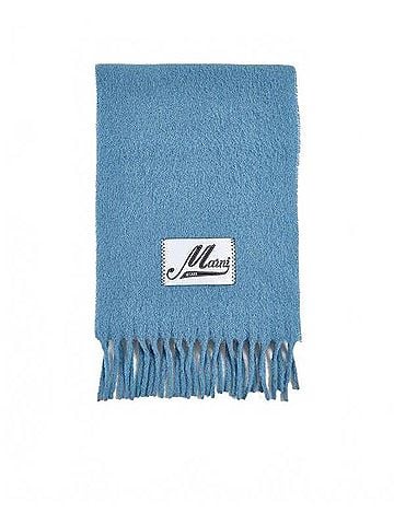 MARNI Brushed Alpaca Scarf Bright Blue (view 1)