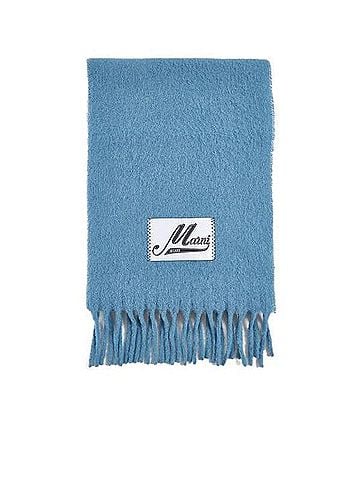 MARNI Brushed Alpaca Scarf Bright Blue (view 2)