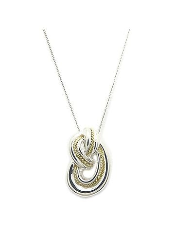 Tiffany & Co. TIFFANY&amp;Co. Tiffany Twist Knot Necklace SV925 x 18K Yellow Gold Women's 295650 (view 2)