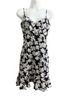 Intermix 100% Silk 60% Recycled Polyester 40% Polyester Floral Black White Cocktail Dress Size 0 - photo 1
