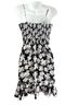 Intermix 100% Silk 60% Recycled Polyester 40% Polyester Floral Black White Cocktail Dress Size 0 - photo 2