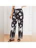 Talbots 100% Polyester Print Black White Track Pants Size S - photo 9