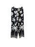Talbots 100% Polyester Print Black White Track Pants Size S - photo 1