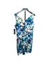Chaps 100% Cotton 3% Elastane Floral Blue Purple White Cocktail Dress Size 10 - photo 2