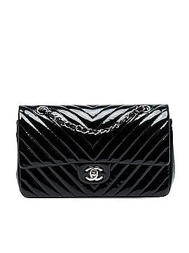 Chanel Medium Classic Chevron Patent Double Flap (view 1)