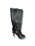 Vince Camuto 100% Leather Animal Print Black Boots Size 7 - photo 8
