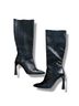 Vince Camuto 100% Leather Animal Print Black Boots Size 7 - photo 4