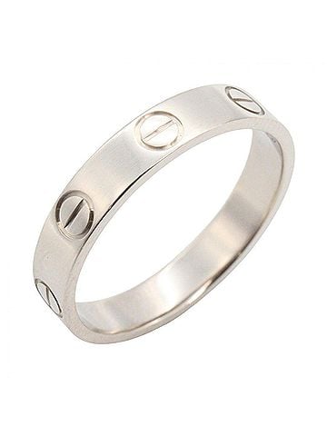 Cartier Cartier Mini Love Ring, 18K White Gold (18KWG), Women's, Silver Tone, B4085151 (view 1)