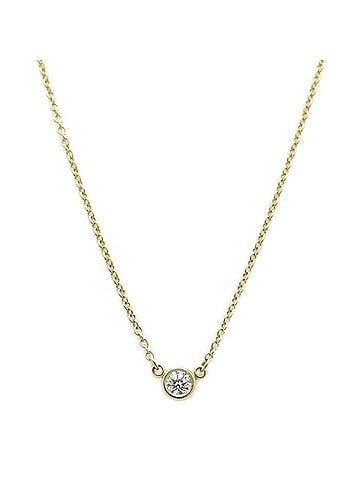 Tiffany & Co. TIFFANY&amp;Co. Tiffany &amp; Co. By the Yard Necklace, 1P Diamond, Elsa Peretti Design, 18K Yellow Gold, Women's, 295726 (view 1)