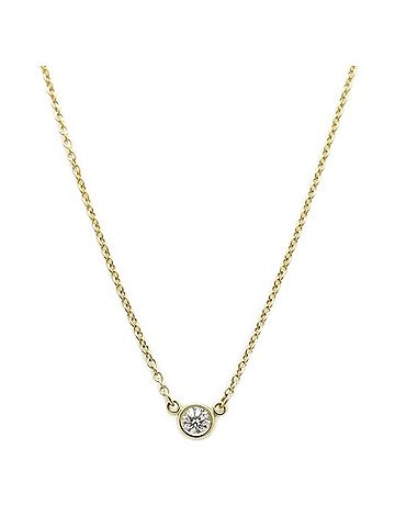 Tiffany & Co. TIFFANY&amp;Co. Tiffany &amp; Co. By the Yard Necklace, 1P Diamond, Elsa Peretti Design, 18K Yellow Gold, Women's, 295726 (view 2)
