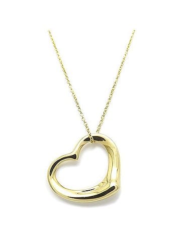 Tiffany & Co. TIFFANY&amp;Co. Tiffany Open Heart Necklace, Elsa Peretti, 18K Yellow Gold, Women's, 295719 (view 2)