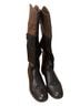 Target 100% Synthetic Black Brown Boots Size 8 - photo 2