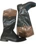Target 100% Synthetic Black Brown Boots Size 8 - photo 1