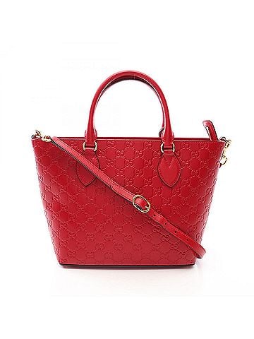 Gucci Gucci Guccissima 2-way Tote Bag Handbag Leather Women's Red 432124 (view 1)