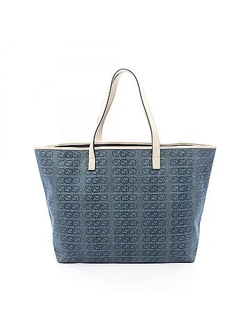 Gucci Gucci Interlocking G Tote Bag Handbag Denim Leather Women's Navy/White 257245 (view 1)