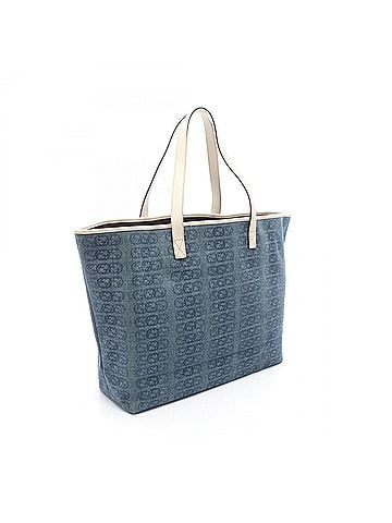 Gucci Gucci Interlocking G Tote Bag Handbag Denim Leather Women's Navy/White 257245 (view 2)