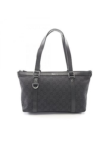 Gucci Gucci Abbey GG Canvas Tote Bag Handbag Leather Women's Black 268640 (view 1)