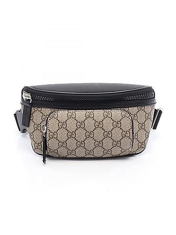Gucci Gucci GG Supreme Belt Bag, Waist Body Handbag, Coated Canvas, Leather, Women's, Beige, Brown, Black, 779877 (view 1)