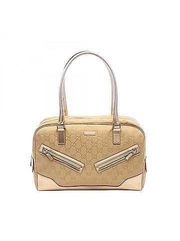Gucci Gucci GG Canvas Handbag, Women's and Leather, Gold Tone, 002?1115 (view 1)