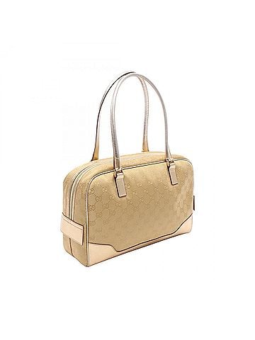 Gucci Gucci GG Canvas Handbag, Women's and Leather, Gold Tone, 002?1115 (view 2)