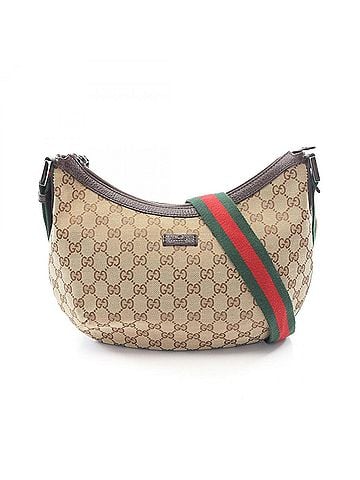 Gucci Gucci GG Canvas Shoulder Bag/Handbag, and Leather, Women's, Beige/Brown, 181092 (view 1)