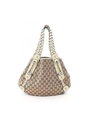 Gucci Gucci GG Canvas Shoulder Bag/Handbag, and Leather, Women's, Beige/Ivory, Item No. 162900 (view 1)