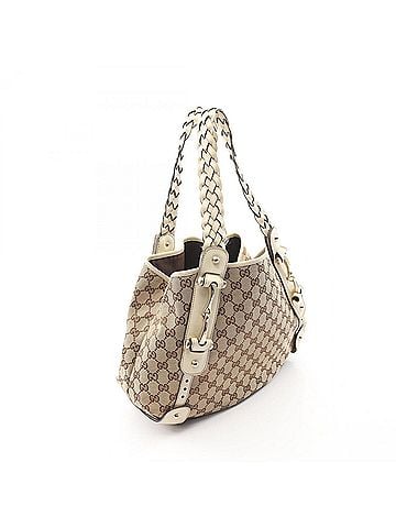 Gucci Gucci GG Canvas Shoulder Bag/Handbag, and Leather, Women's, Beige/Ivory, Item No. 162900 (view 2)
