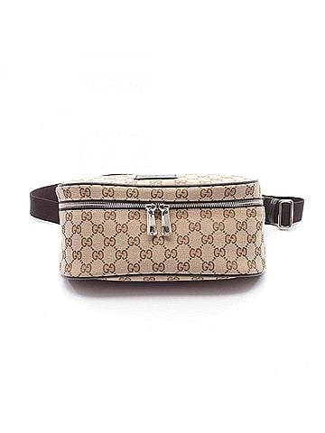 Gucci Gucci GG Canvas Waist Bag, Body Handbag, Leather, Men's &amp; Women's, Beige Brown, 630915 (view 1)