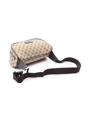 Gucci Gucci GG Canvas Waist Bag, Body Handbag, Leather, Men's &amp; Women's, Beige Brown, 630915 (view 2)