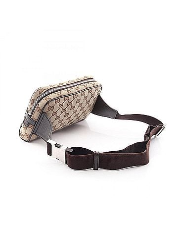 Gucci Gucci GG Canvas Waist Bag, Body Handbag, Leather, Men's &amp; Women's, Beige Brown, 449174 (view 2)